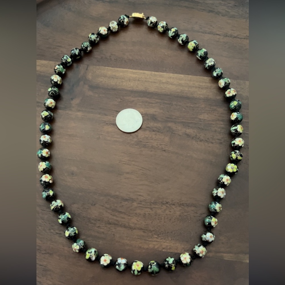 Cloisonné Beaded Vintage Necklace